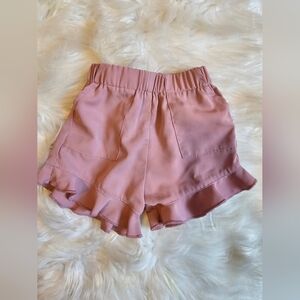Baileys Blossoms Pink Ruffle Shorts